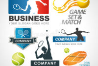 Tennis Logo Design Elements Stock Vector - Illustration Of Modern inside Amazing Running Certificate Templates 7 Fun Sports Designs
