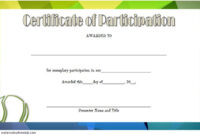 Tennis Participation Certificate Template Free 1 With Tennis with Tennis Participation Certificate
