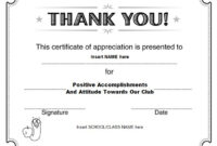 Thank You Certificate - Certificates Templates Free with regard to Simple Birthday Gift Certificate Template Free 7 Ideas
