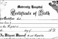 The Extraordinary Fake Birth Certificate Template Free 501121 for Fresh Fillable Birth Certificate Template