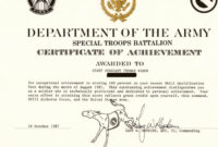 The Surprising 30 Army Award Certificate Template | Pryncepal… In 2020 with regard to Free Army Certificate Of Completion Template