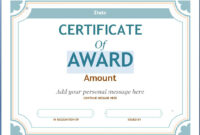 The Surprising Editable Award Certificate Template In Word regarding Scholarship Certificate Template Word