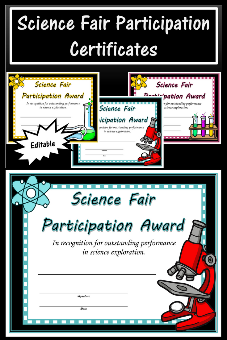 These Science Fair Certificates Are A Perfect Addition For Any Grade for New Science Fair Certificate Templates