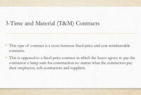 Time And Materials Contract Template More Types Of Contract In Project in Fantastic Time And Materials Contract Template Construction