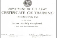 Tmc – Our Certificates throughout Army Certificate Of Completion Template