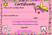 Tooth Fairy Certificate Girls Pdf - Penny Saving Mum | Tooth Fairy with Tooth Fairy Certificate Template Free