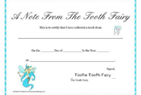 Tooth Fairy Certificate Template Free (4) - Templates Example with regard to Fantastic Tooth Fairy Certificate Template Free