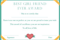 Top 100+ Worlds Best Girlfriend Certificate Template - Girl intended for Fascinating Best Girlfriend Certificate 7 Love Templates