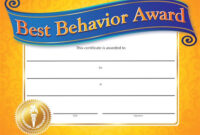 Top Good Behaviour Certificate Templates | Certificate Templates in Amazing Good Behaviour Certificate Templates