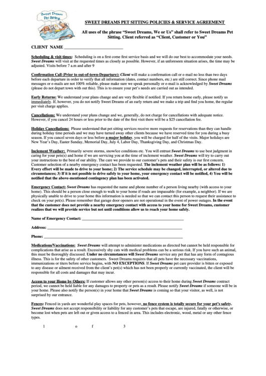 Top Pet Sitting Contract Templates Free To Download In Pdf Format in Pet Boarding Contract Template