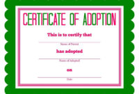 Toy Adoption Certificate Template - Best Templates Ideas regarding Toy Adoption Certificate Template