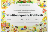 Traditional Pre-Kindergarten Certificate | Simpleachievements for Certificate For Pre K Graduation Template