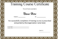 Training Certificate Templates | 7+ Word & Pdf Samples | Free Word within Template For Training Certificate