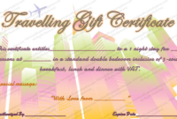 Travelling Gift Certificate Template | Gift Certificate Template Word regarding Free Travel Gift Certificate Template