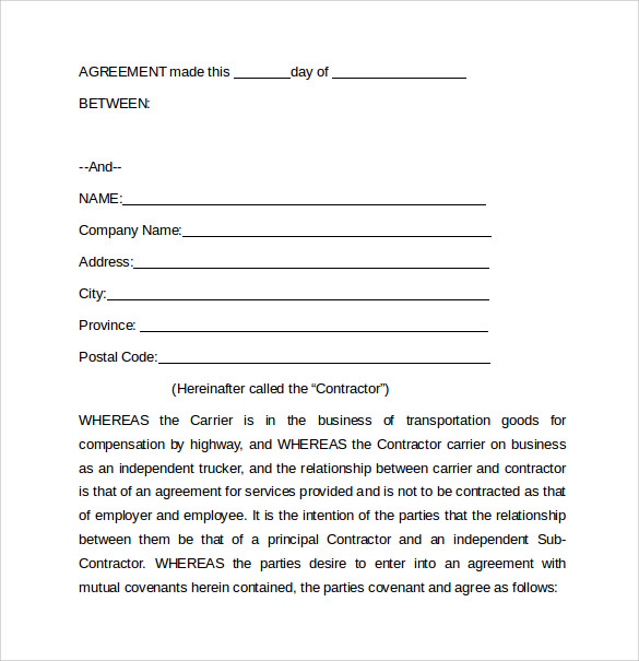 Truck Driver Lease Agreement Sample 7 Brilliant Ways To pertaining to Truck Rental Agreement Contract