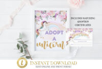 Unicorn Adoption Certificate – The W Guide in Unicorn Adoption Certificate Templates