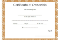Unique Download Ownership Certificate Templates Editable for Certificate Of Ownership Template