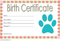 Unique Stuffed Animal Birth Certificate Templates In 2021 | Birth inside Stuffed Animal Birth Certificate