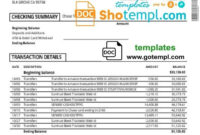 Usa Chase Account Statement Template In Word Format – Gotempl within Customer Statement Of Account Template