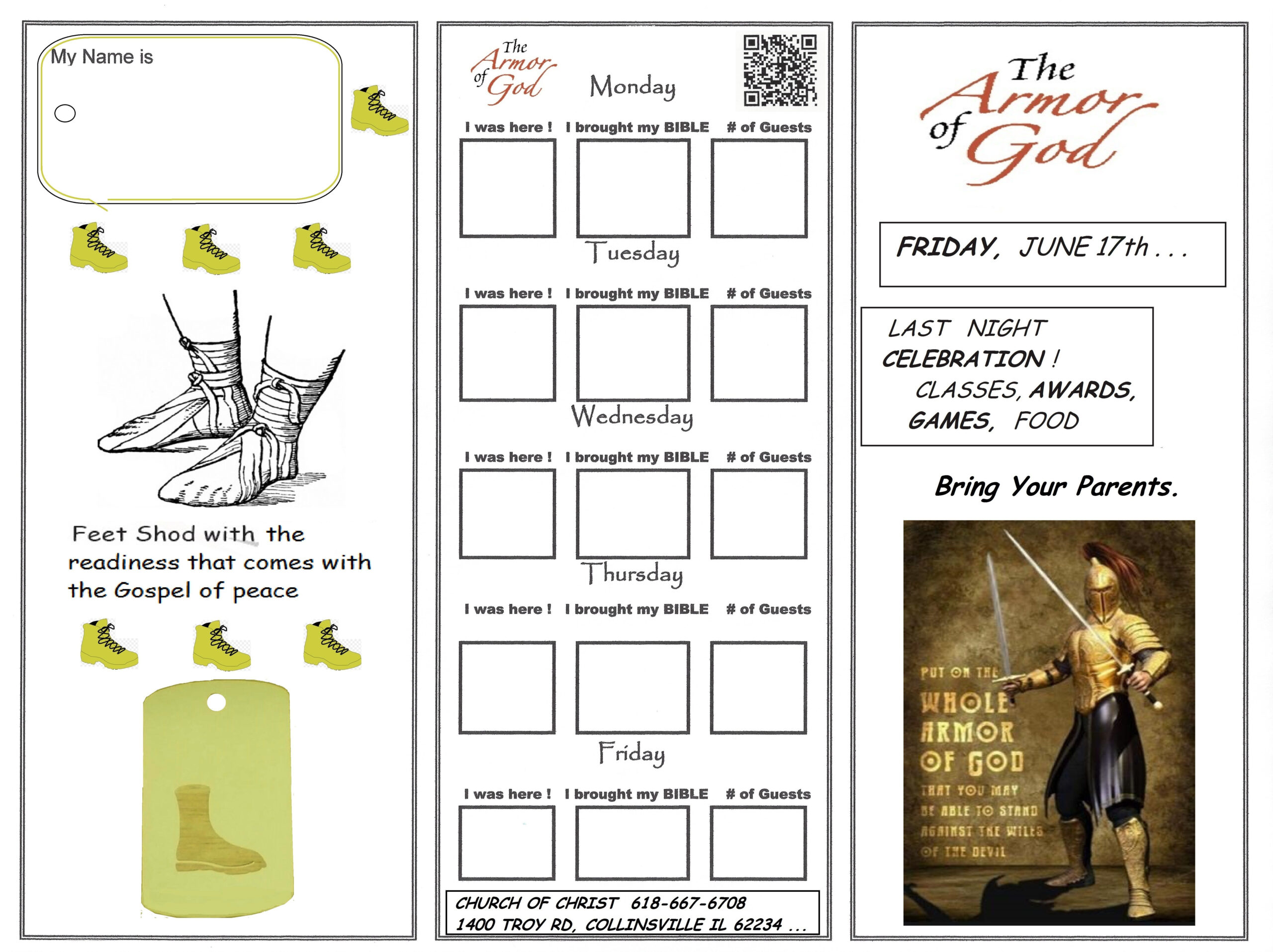 Vbs Full Armor Of God Attendance Chart - Yellow Class Boys pertaining to Simple Vbs Attendance Certificate Template