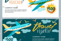 Vector Gift Travel Voucher Template Multicolor In Free Travel Gift within Fascinating Travel Gift Certificate Templates