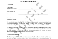 Vendor Contract Template - 2 Free Templates In Pdf, Word, Excel Download with Fresh Supplier Contract Template