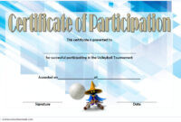 Volleyball Participation Certificate Templates [7+ New Designs] pertaining to Simple Volleyball Mvp Certificate Templates
