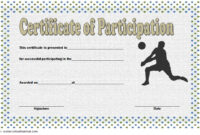 Volleyball Participation Certificate Templates [7+ New Designs] throughout Simple Volleyball Mvp Certificate Templates