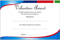 Volunteer Award Certificate Template (1) | Professional Templates with Fascinating Volunteer Certificate Templates