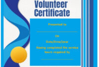 Volunteer Certificate Templates - Best Samples with regard to Volunteer Certificate Template