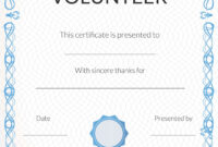 Volunteer Certificate Templates in Volunteer Certificate Template