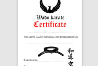 Wado Karate Certificates And Awards Templates In Pdf And Png. | Etsy regarding Karate Certificate Template