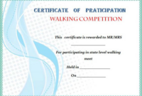 Walking Certificate Templates (4) Templates Example For Walking inside Walking Certificate Templates
