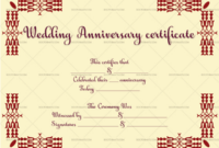 Wedding Anniversary Certificates (Corners, #6676) – Doc Formats throughout Anniversary Gift Certificate Template Free