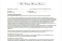 Wedding Coordinator Contract Template Lovely 5 Planner Contract intended for Party Planning Contract Template