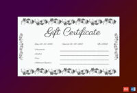Wedding Gift Certificate – Elegant Border | Gift Certificate Template inside Black And White Gift Certificate Template Free