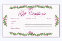 Wedding Gift Certificate – Green Themed – Word Layouts | Gift pertaining to Wedding Gift Certificate Template