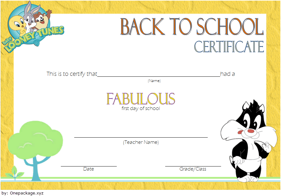 Welcome Back To School Certificate Template Free 2 | School inside Free School Certificate Templates