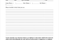 Witness Statement Form Template 7 Exciting Parts Of regarding Written Statement For Court Template