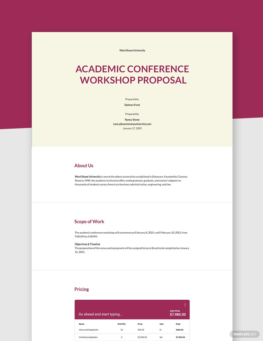 Workshop Training Proposal Template - Google Docs, Word, Apple Pages throughout Amazing Workshop Facilitator Contract Template