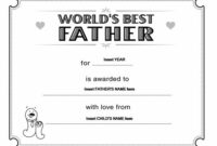 World'S Best Father Certificate | Good Good Father, Certificate with Fascinating Best Dad Certificate Template