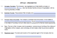 Wyoming Llc Operating Agreement Template | Pdf | Word inside Junk Removal Contract Template