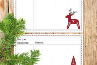 You Can Download These Free Printable Christmas Recipe Cards Here . # intended for Amazing Christmas Gift Templates Free Typable