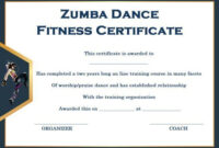 Zumba Certificate Templates: 10 Free Customizable Design Templates inside Amazing Editable Fitness Gift Certificate Templates